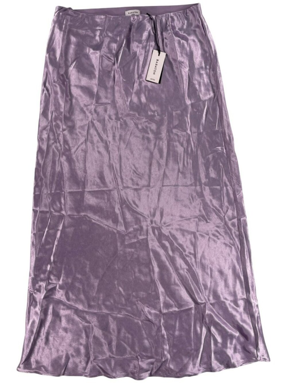 Babaton Aritzia Slip Maxi Skirt Luxury Lavender Satin Size 10 IMPERFECT NEW